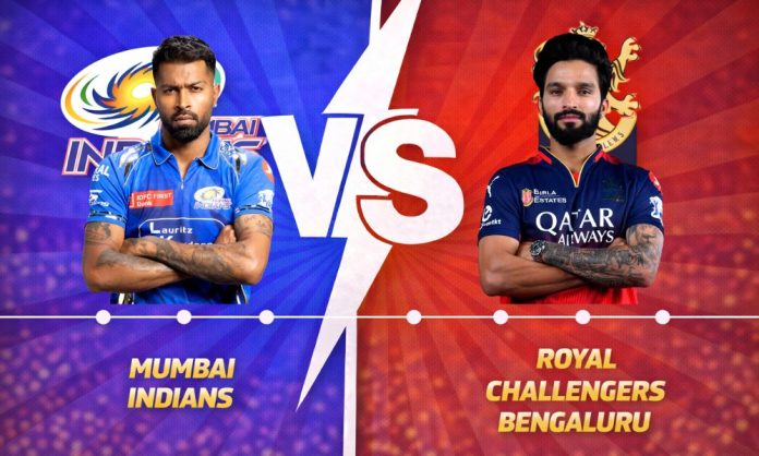 Mumbai Indians VS Royal Challengers Bengaluru timeline